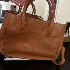 Mark & Graham Tan Leather Shoulder Bag